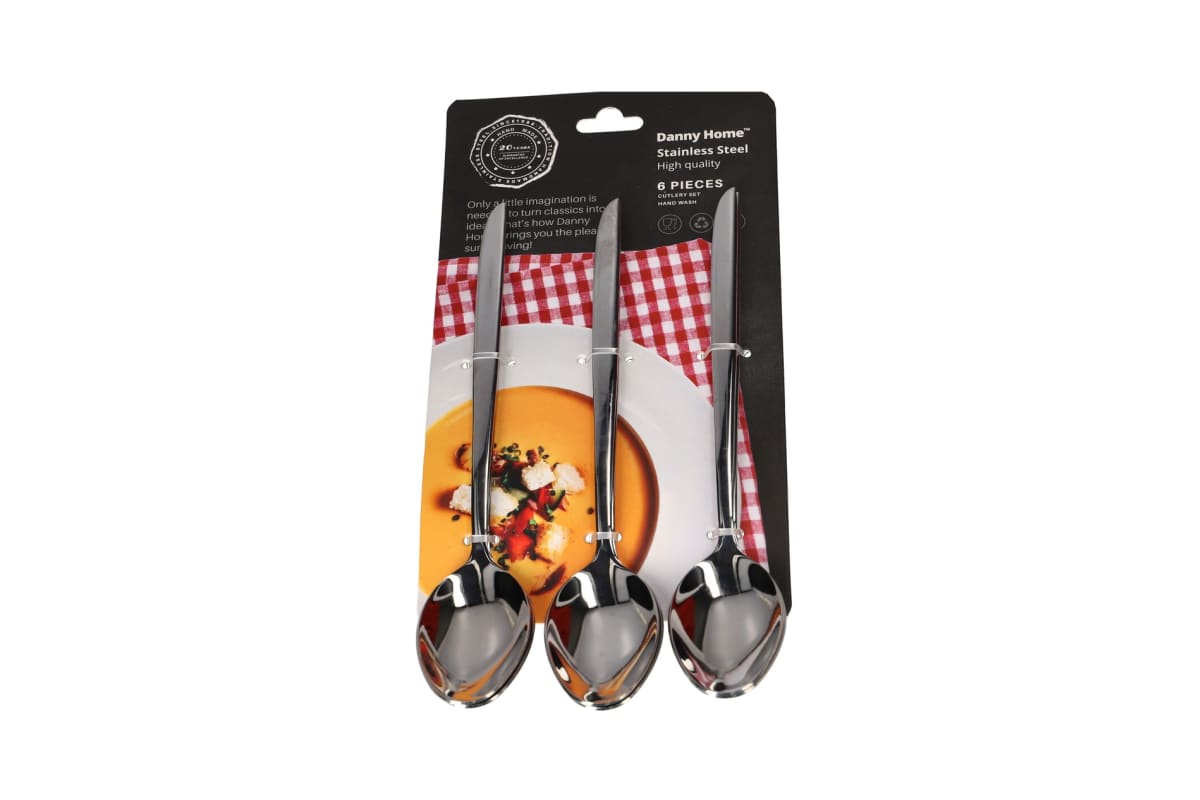 Silver Dinner Spoons 6Pcs 21cm - default
