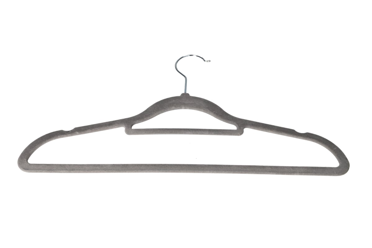 Grey Velvet Clothes Hanger 10pcs 41.7cm - default
