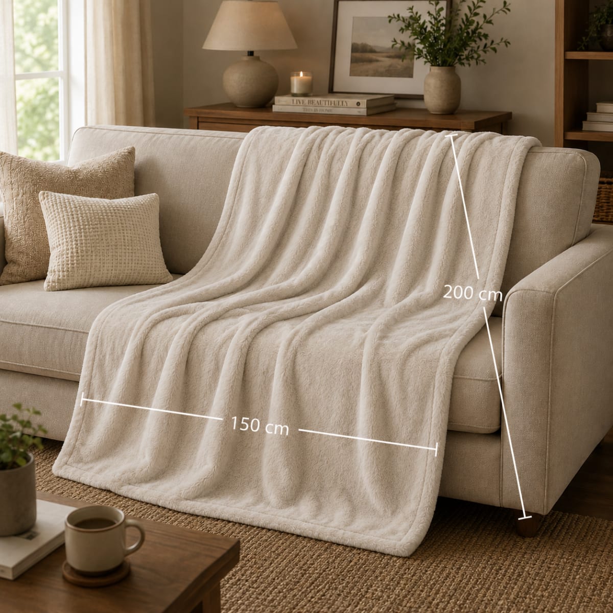 Plush Throw Over Blanket - default