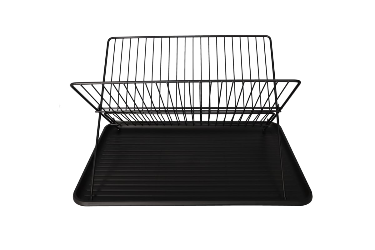 Foldable Dish Drying Rack with Drip Tray 2pcs - default