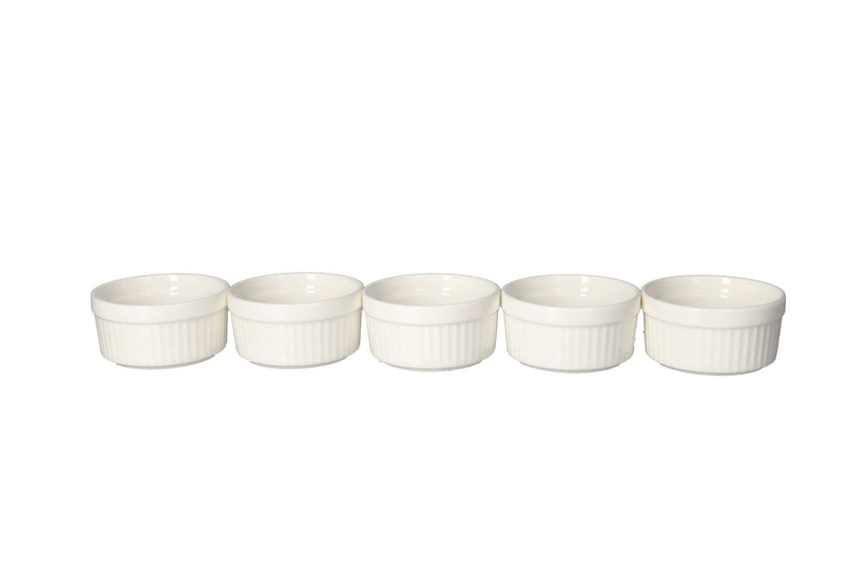 White Cake Dish Ramekin 5pcs 3' - default