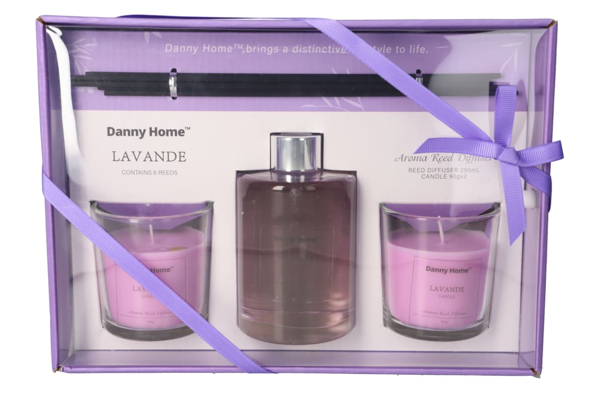 Lavender Reed Diffuser Set 250ml+90g - default