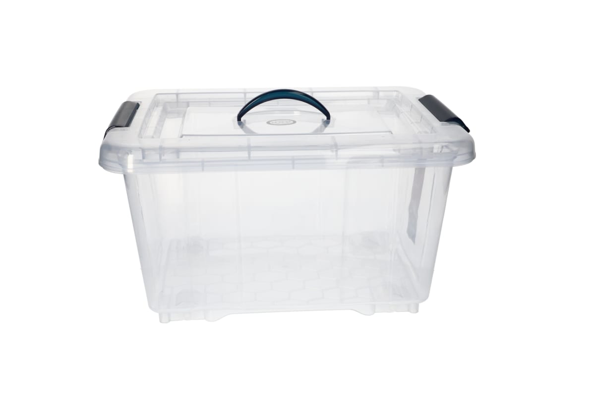 Plastic Storage Organizer with Lid 15L - default