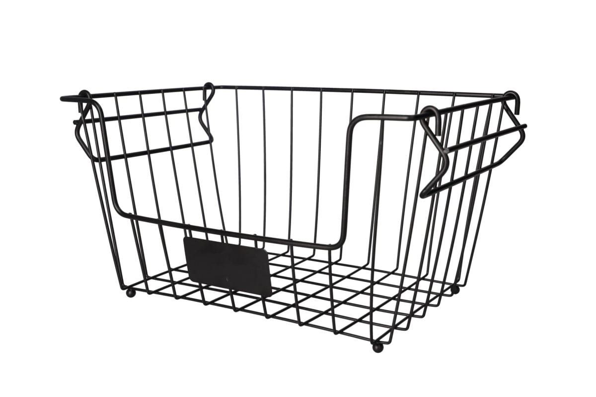 Black Wire Pantry Storage Rack 34cm - default