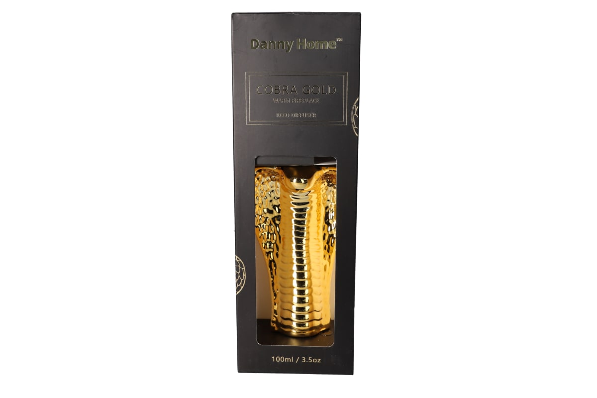Cobra Gold Warm Fireplace Reed Diffuser 100ml 8pcs  - default
