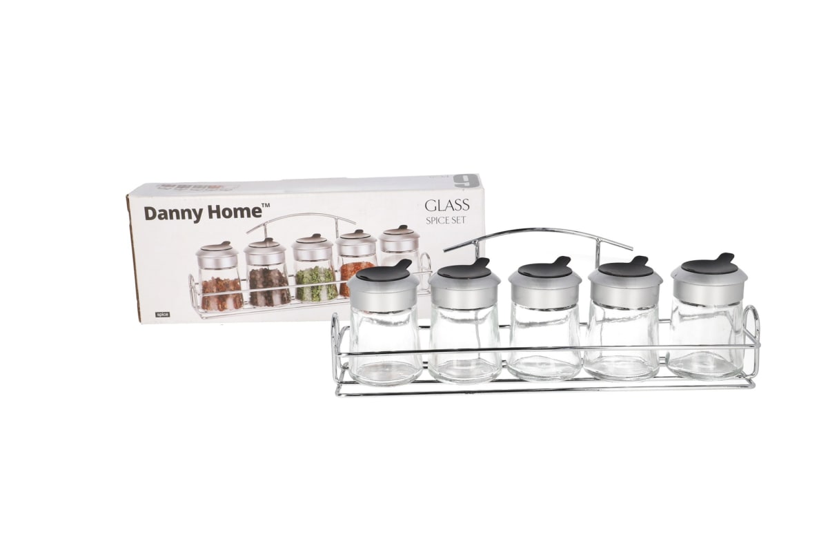 Glass Spice Jars &amp; Stand 60ml - default