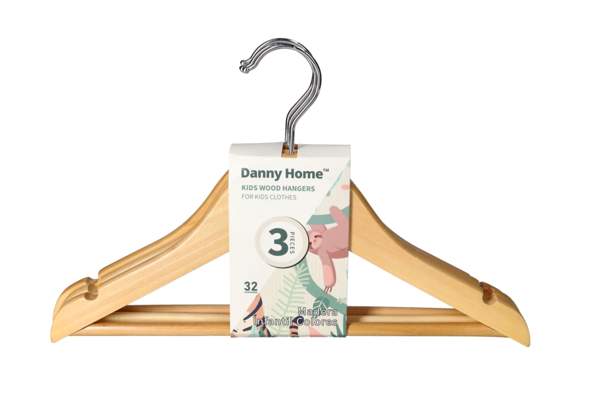 Kids Wooden Hangers 3Pcs  - default