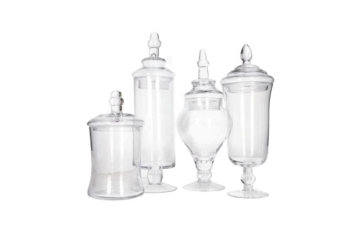 Decorative Cookie Glass Jar Set 4pcs  - default