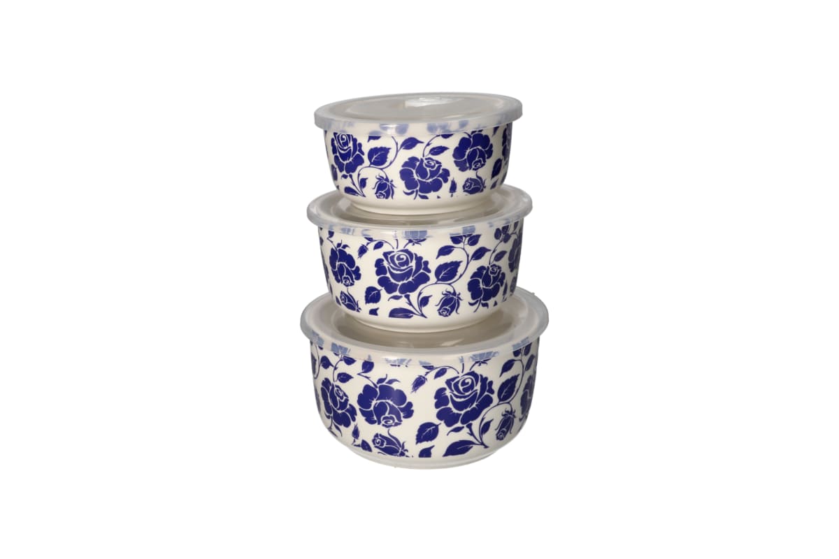 Quality Porcelain Food Container Set 3pcs - default