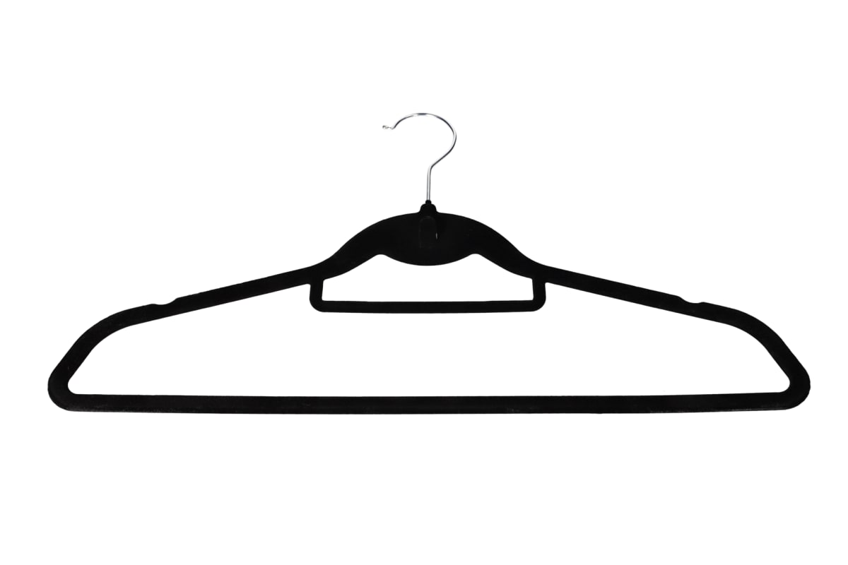 Black Velvet Clothes Hanger 10pcs 44.2cm - default