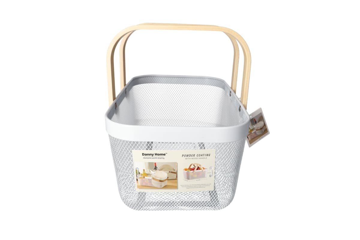 Mesh Stainless Steel Storage Basket 40cm - default