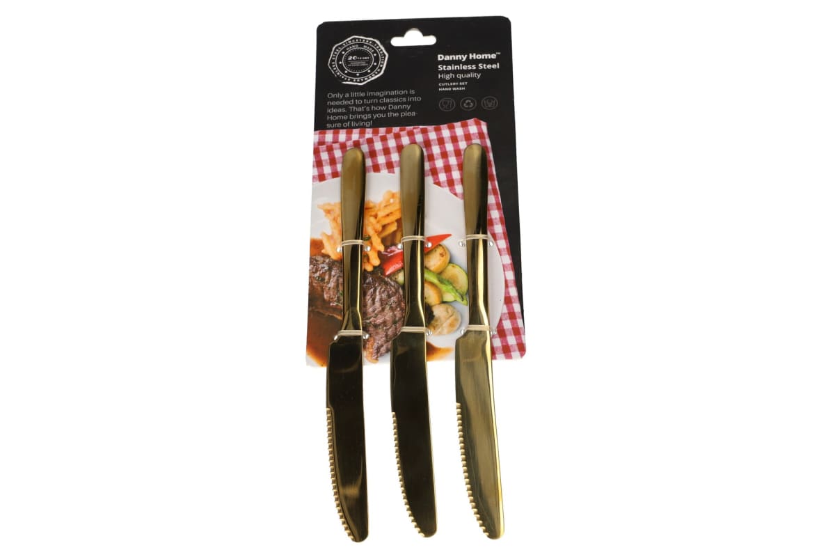  Gold Butter Knife 3Pcs 22cm - default