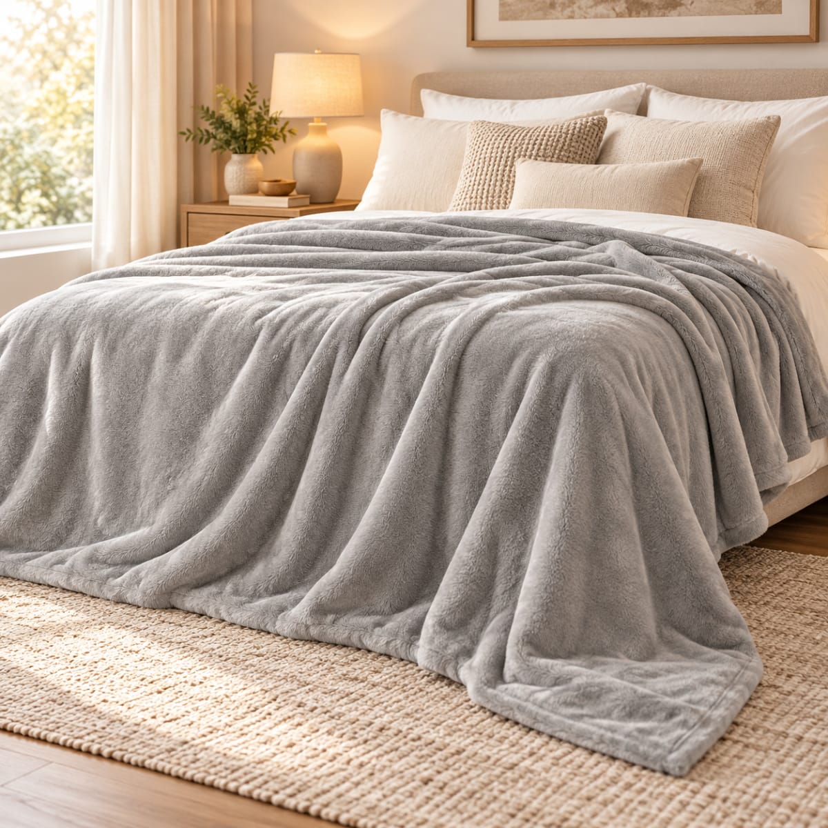 Grey Fleece Blanket 200cm - default