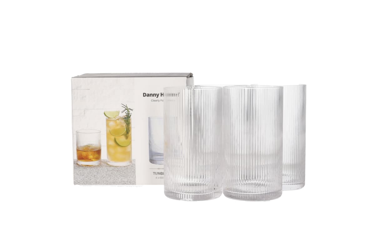 Striped Cocktail Glasses 4pcs 430ml  - default