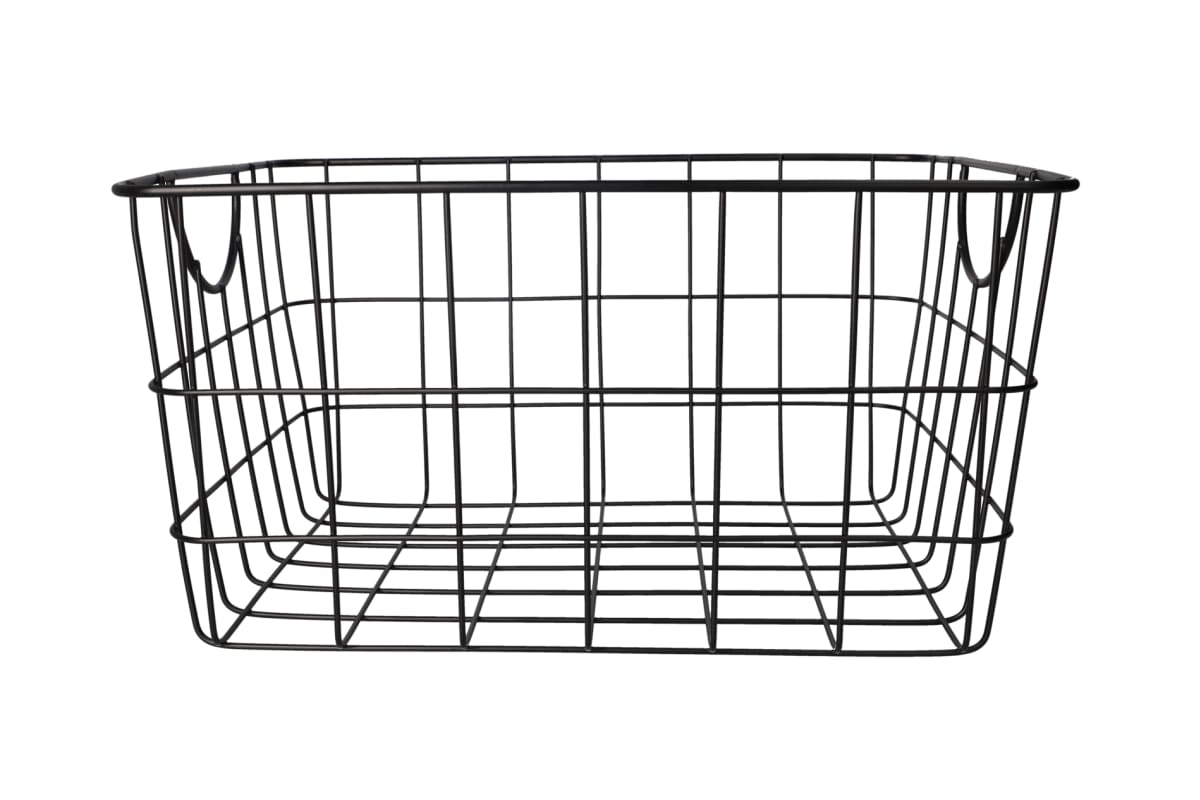 Black Wire Storage Basket 38cm - default