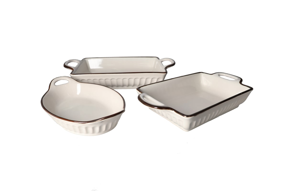 Bakeware Ceramic Casserole Set 3pcs - default