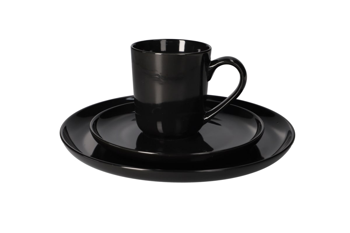 Black Glazed Dinner Plate 27.3cm - default
