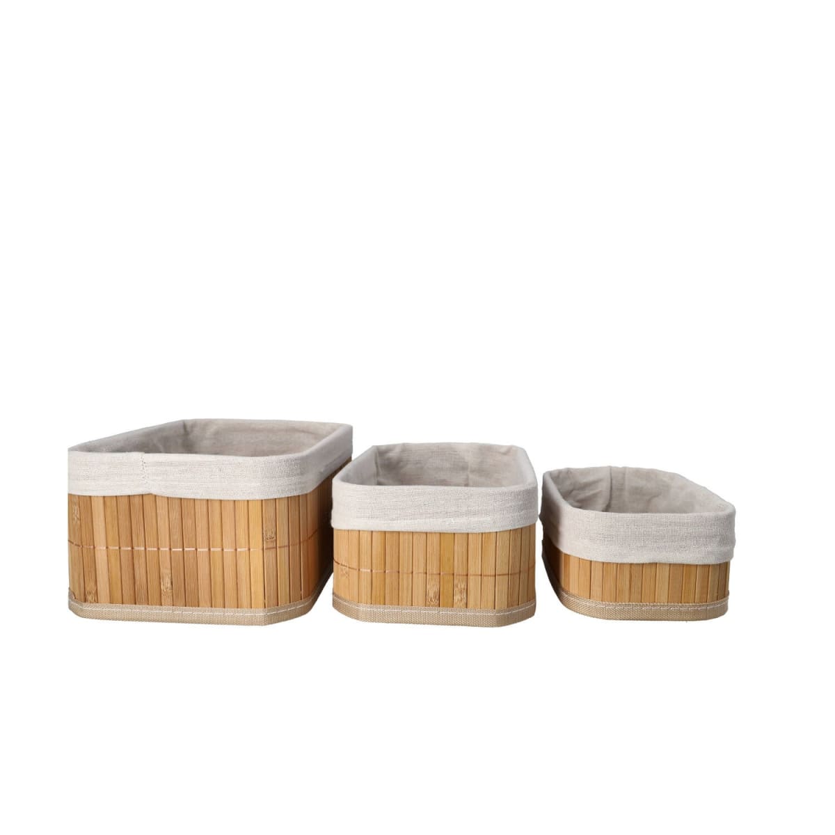 Bamboo Woven Storage Basket 3pcs - default