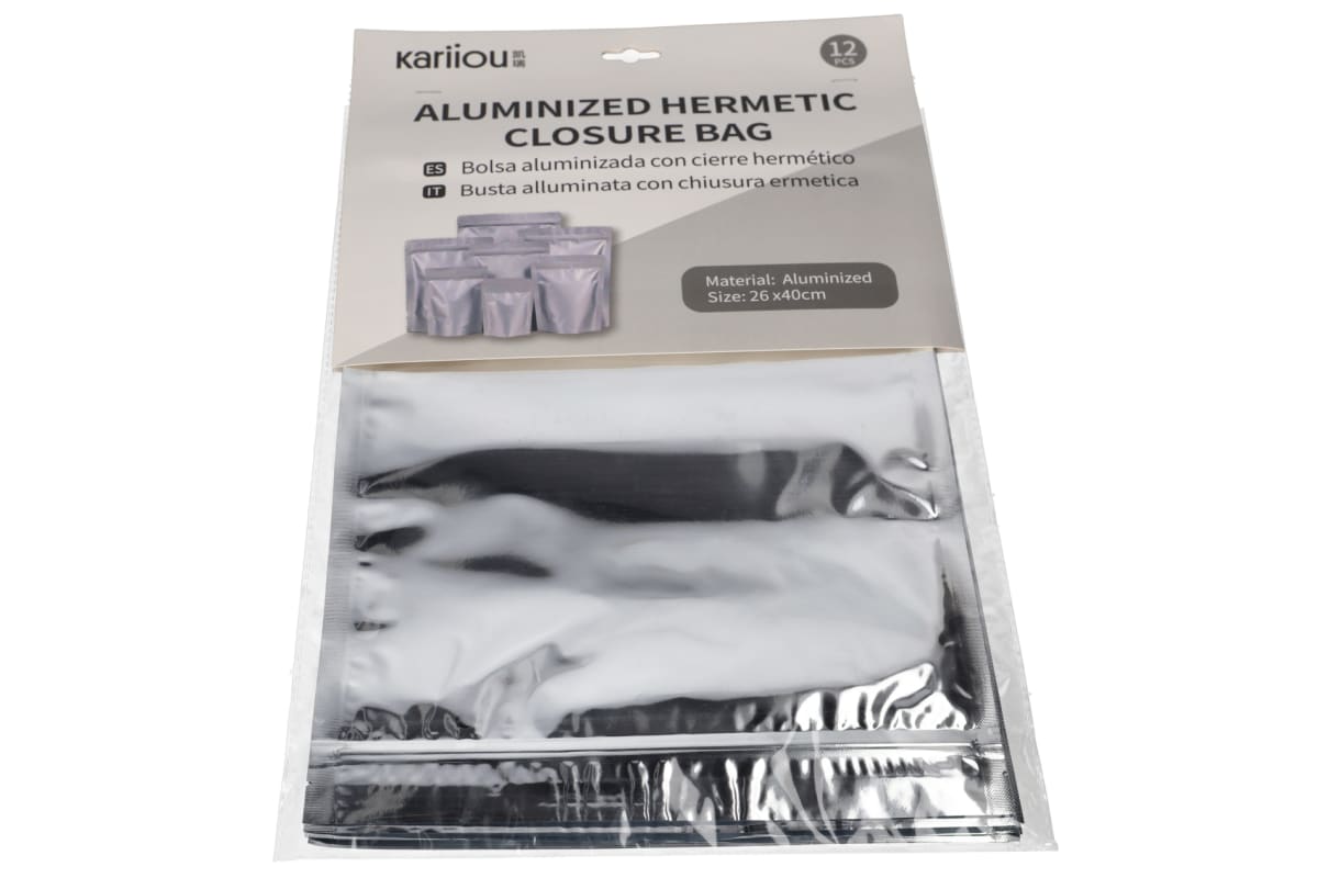 Aluminized Hermetic Closure Bag 26x40cm - default