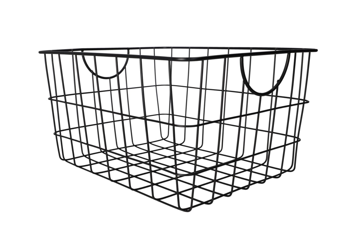 Black Wire Storage Basket 38cm - default