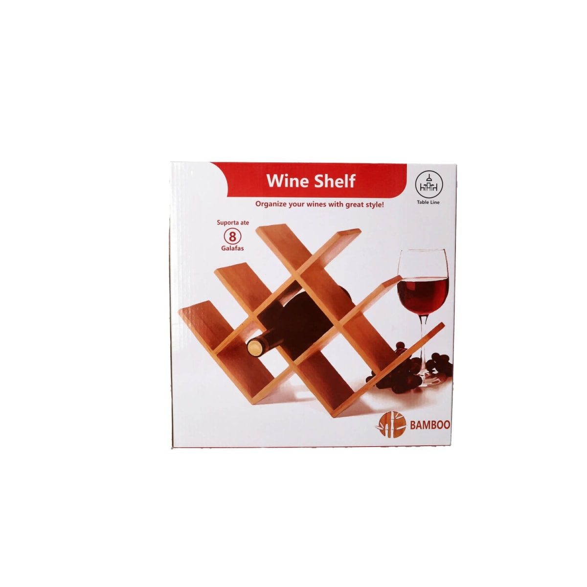 Red Wine Wooden Rack 43.5cm - default