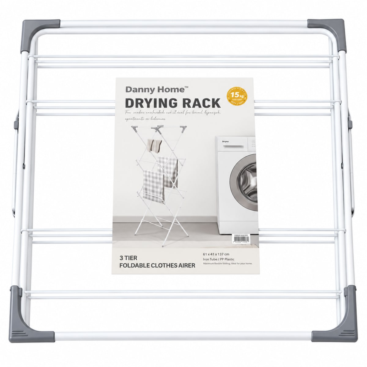 3-Tier Foldable Clothes Airer 137cm - default
