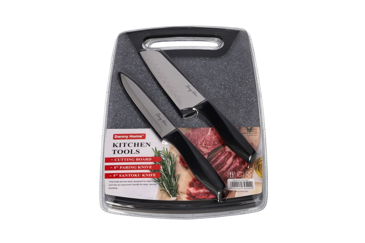 Cutting Board &amp; x2 Knife Set - default