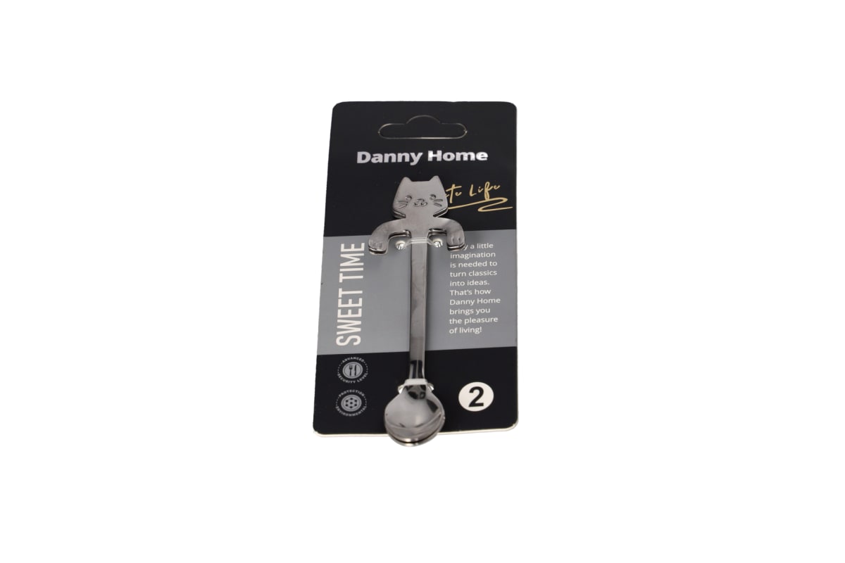 Stainless Steel Cat Design Spoon 2pcs 11.7cm - default