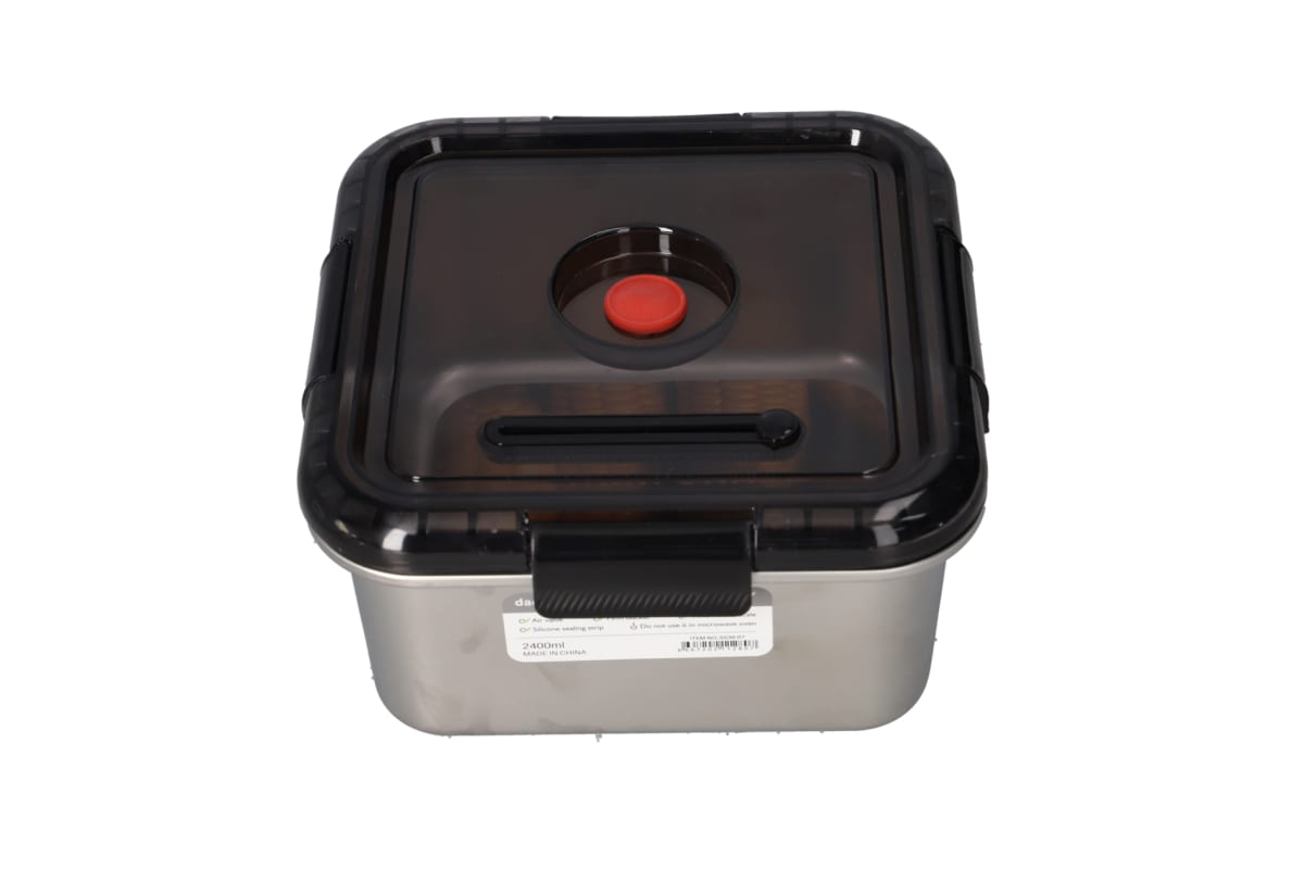 Stainless Steel Air Tight Lunch Tin 2400ml - default