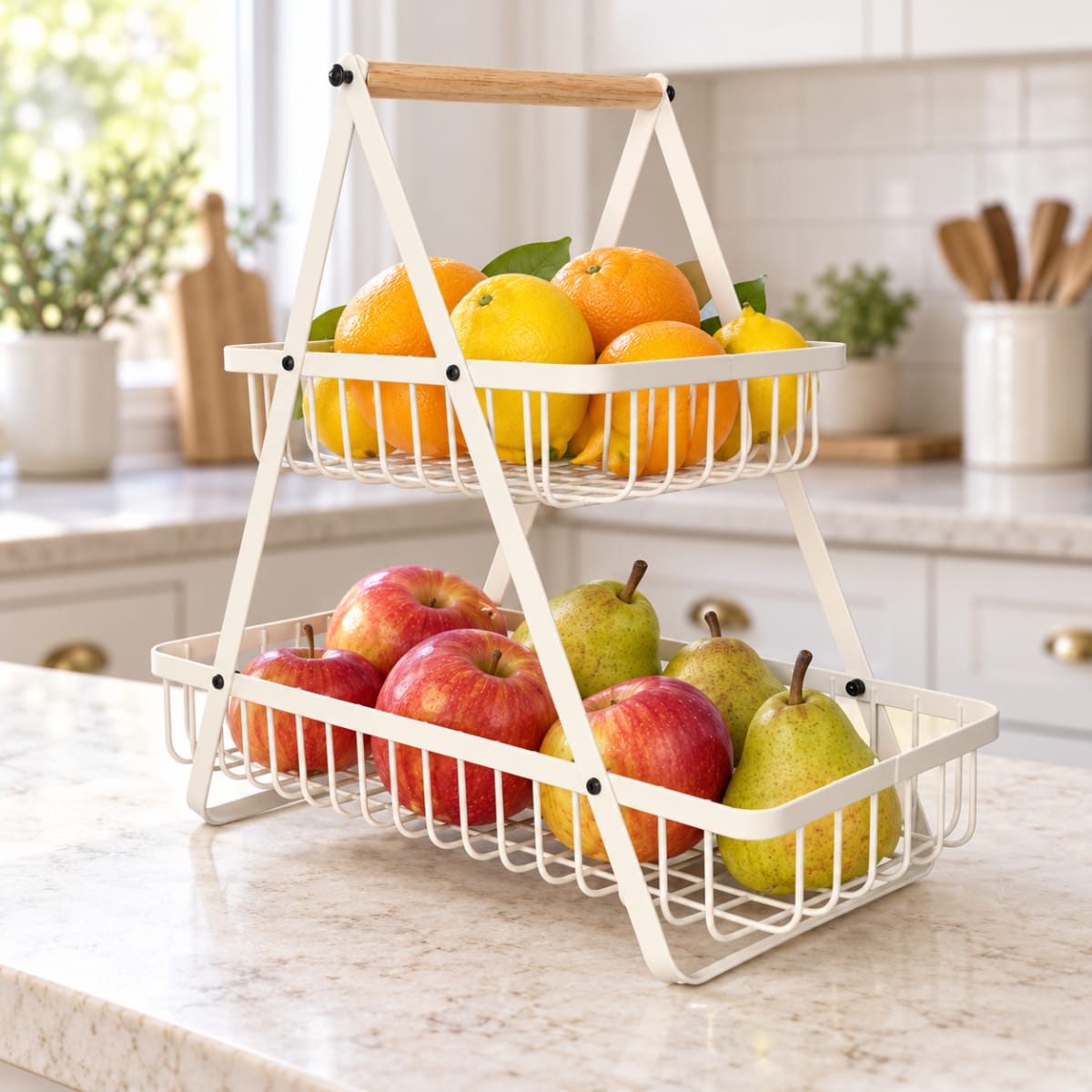 2 Tier Fruit &amp; Veg Basket 35.2cm - default