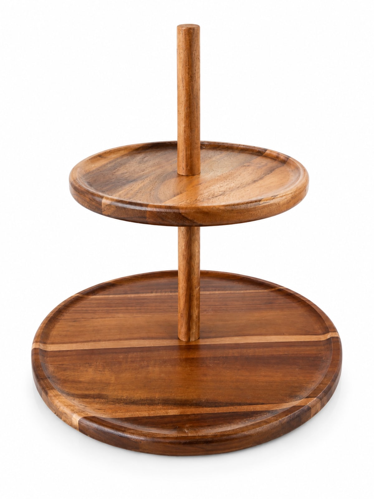 2-Tier Acacia Cake Stand 30cm - default
