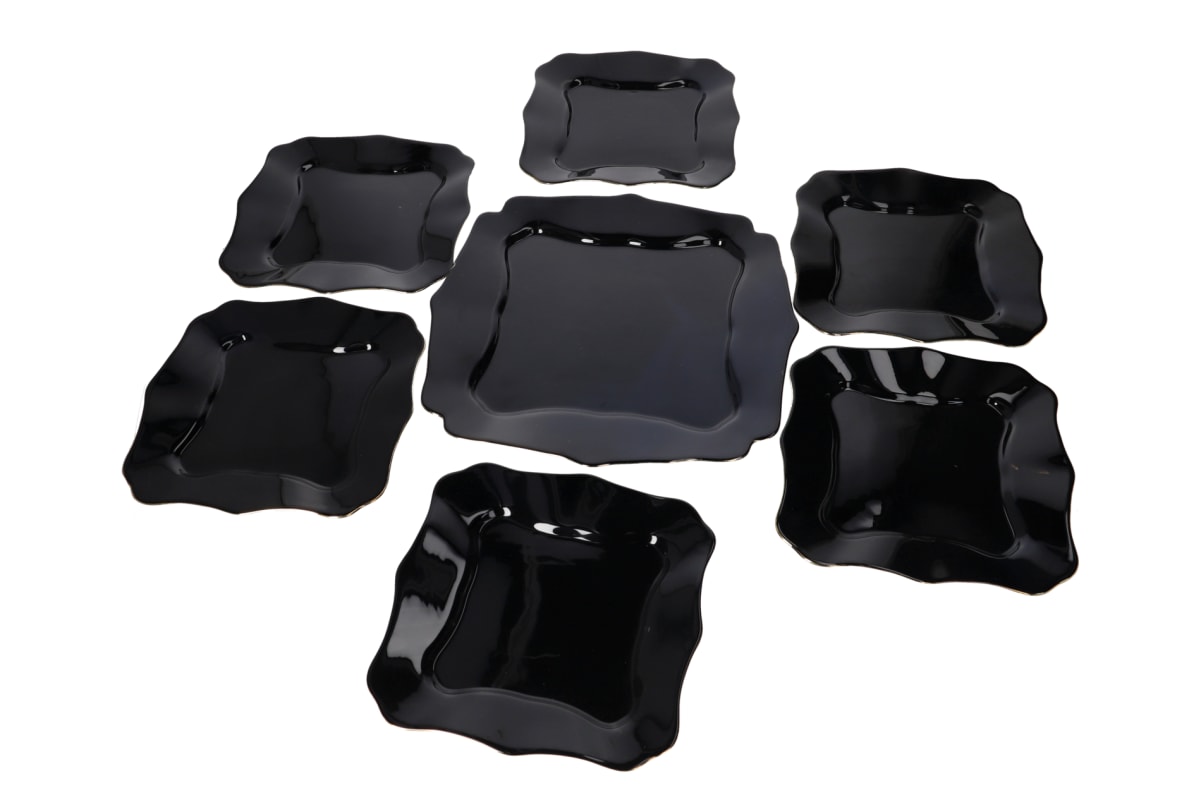 Opal Glass Dessert Plate Set 7pcs - default