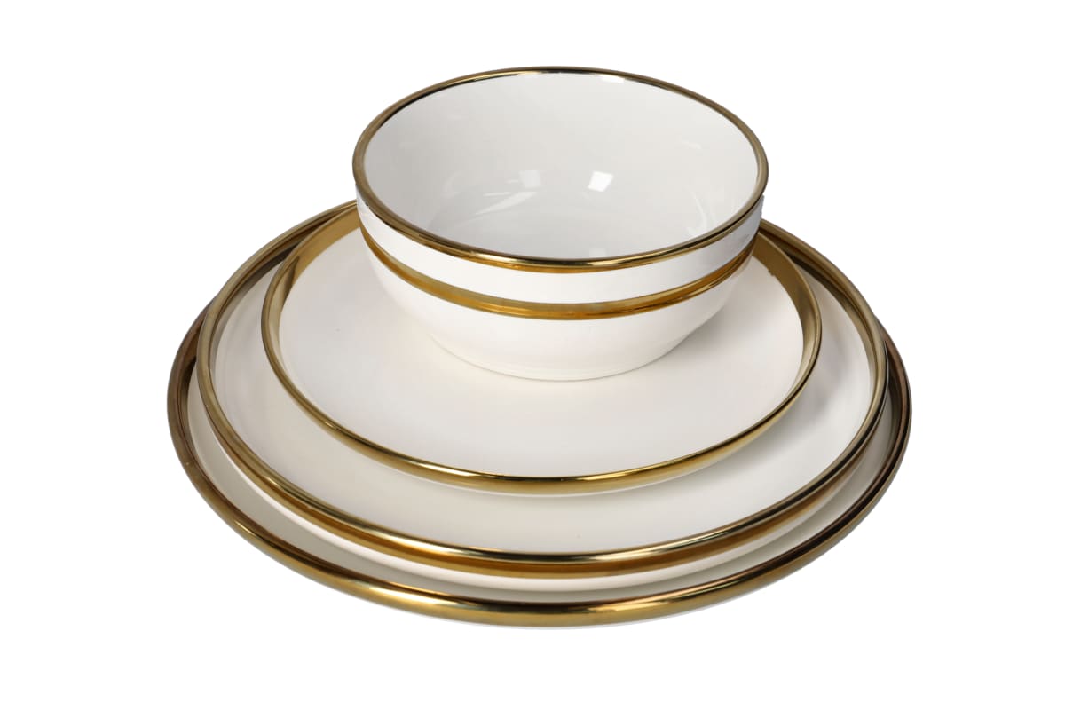 Golden Rim Dinner Plate 27.3cm - default