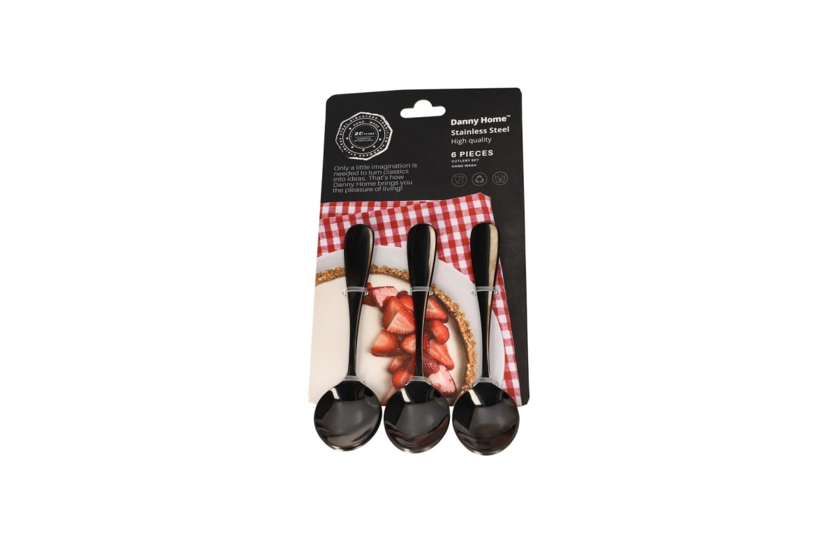 Black Tea Spoon 6Pcs 13.5cm - default