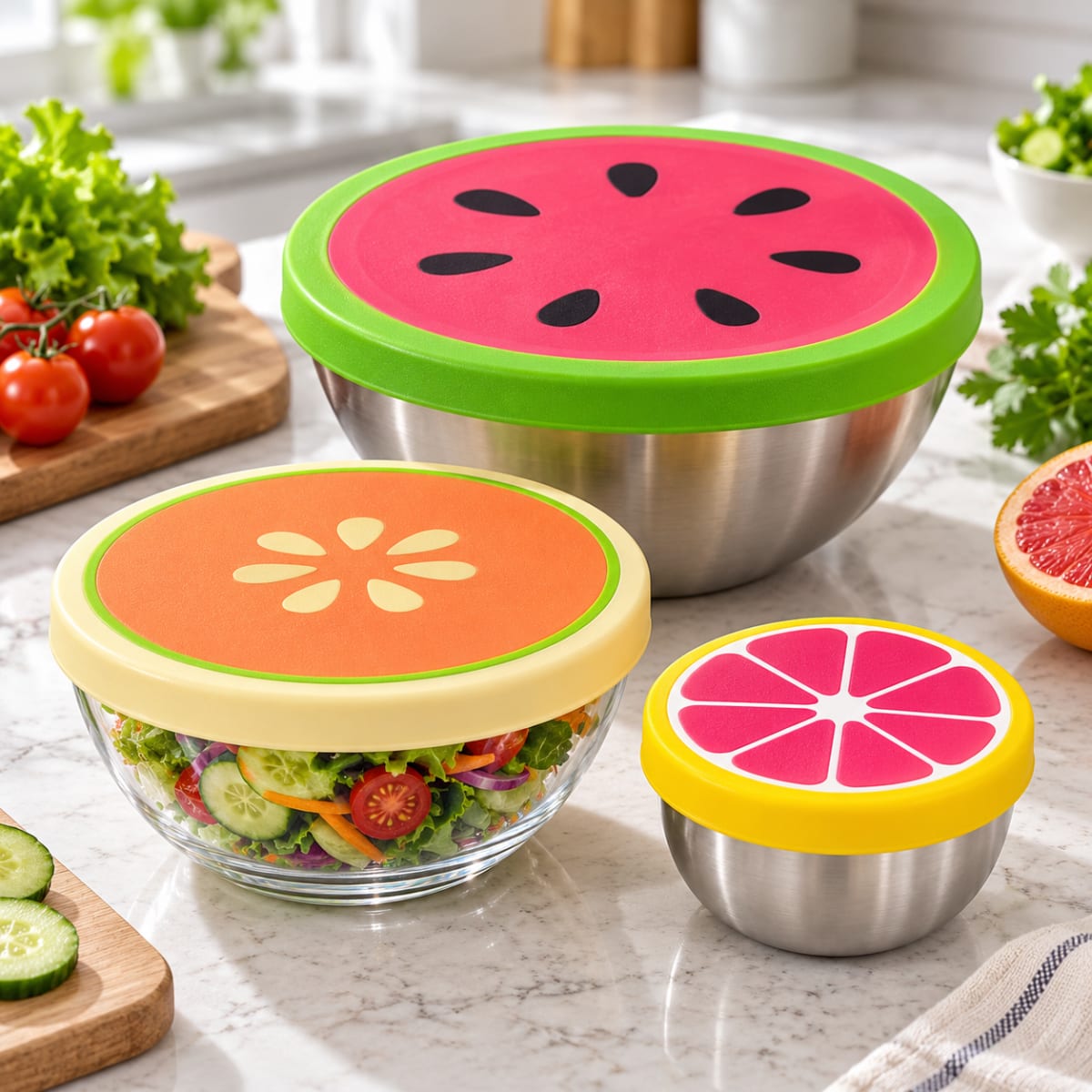  Silicone Stretch Lid Set 3pcs - default