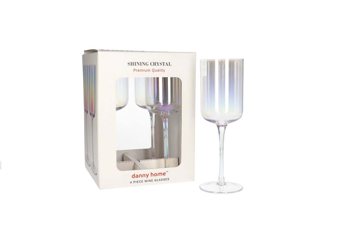 Shining Crystal 4 Pcs Wine Glasses 22cm - default