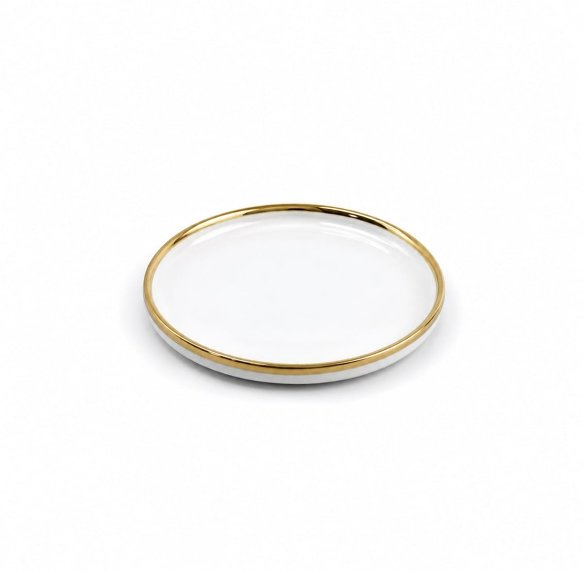 Golden Rim White Side PLate 8.25" - default