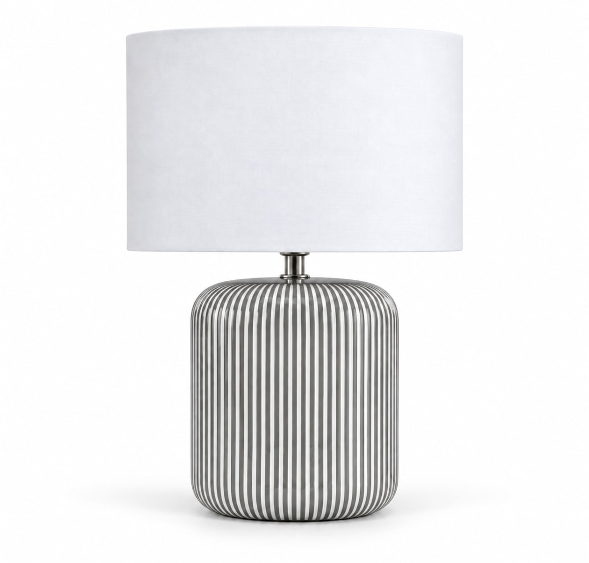 White &amp; Grey Porcelain Table Lamp 37.5cm - default