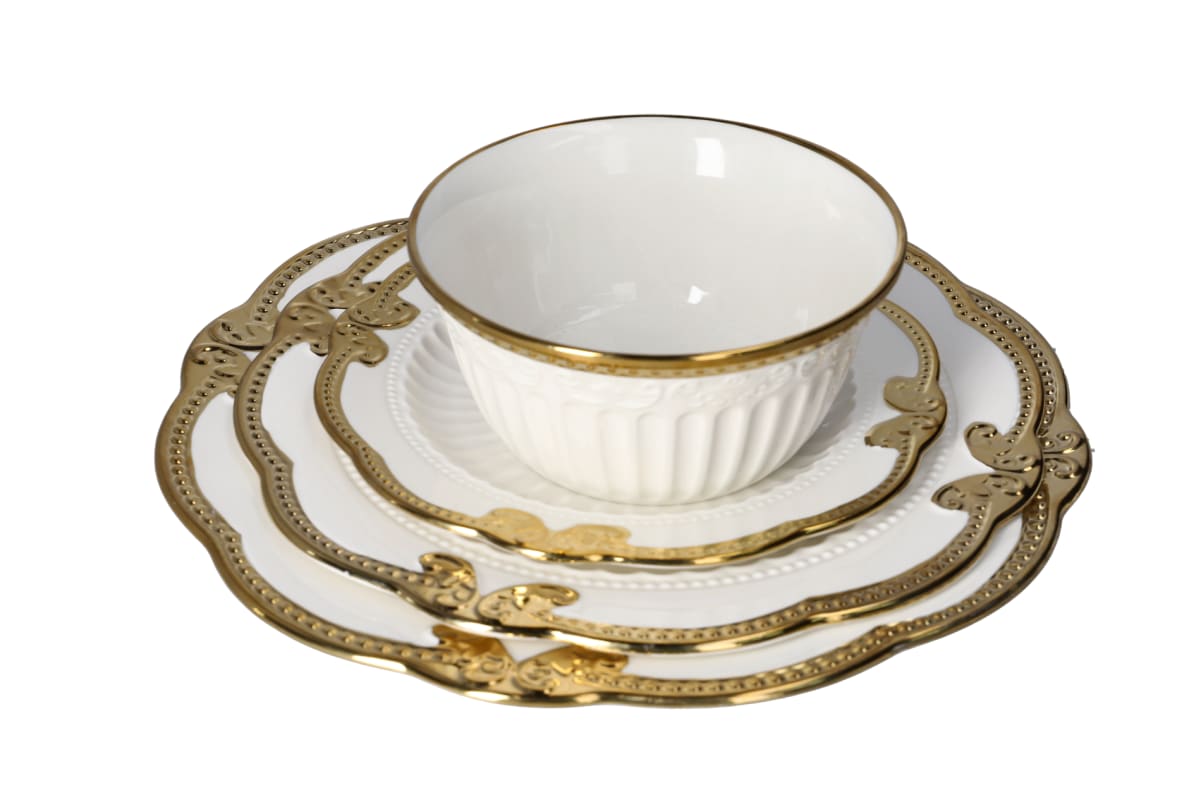 Golden Rim Cereal Bowl 15.5cm  - default
