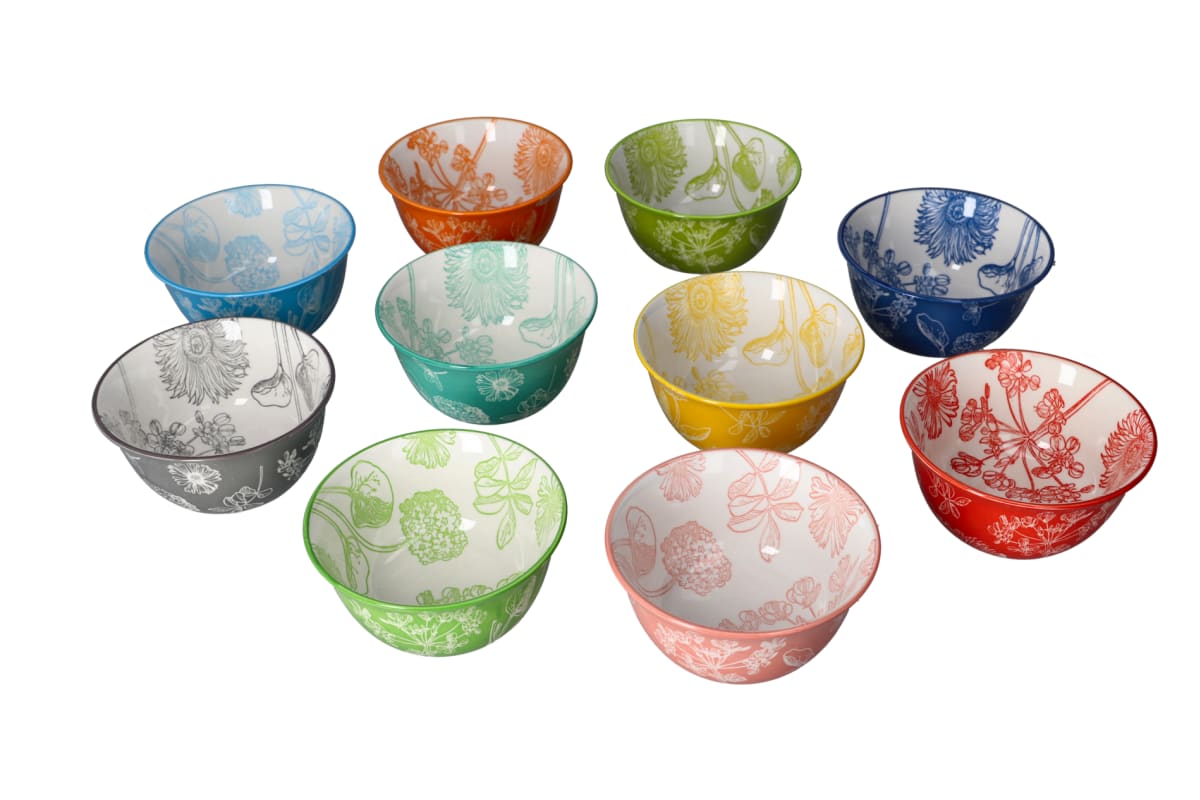 Mixed Colour Dessert Bowl 10pcs  - default