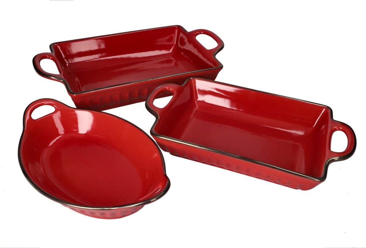 Bakeware Ceramic Casserole Set 3pcs - default