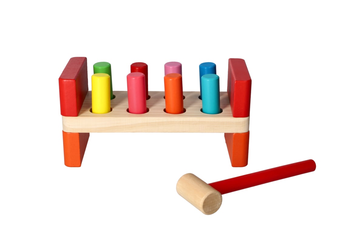 Wooden Pounding Bench Toy  - default