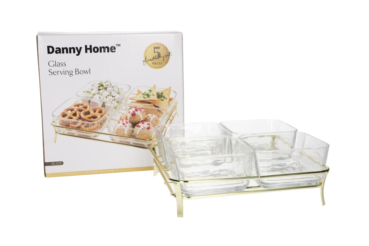 Serving Glass Bowl Set 5pcs 280ml  - default