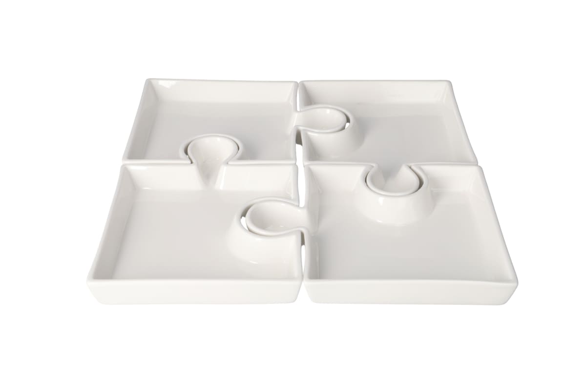 Porcelain Serving Tray 4pcs 29.7cm - default