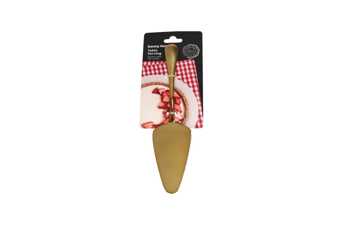 Gold Cake Slicer &amp; Server 22.4cm - default