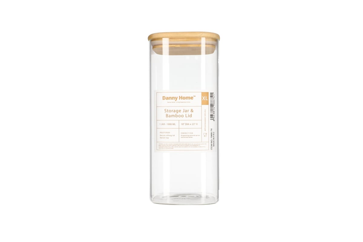 Storage Jar with Bamboo Lid 1900ml - default