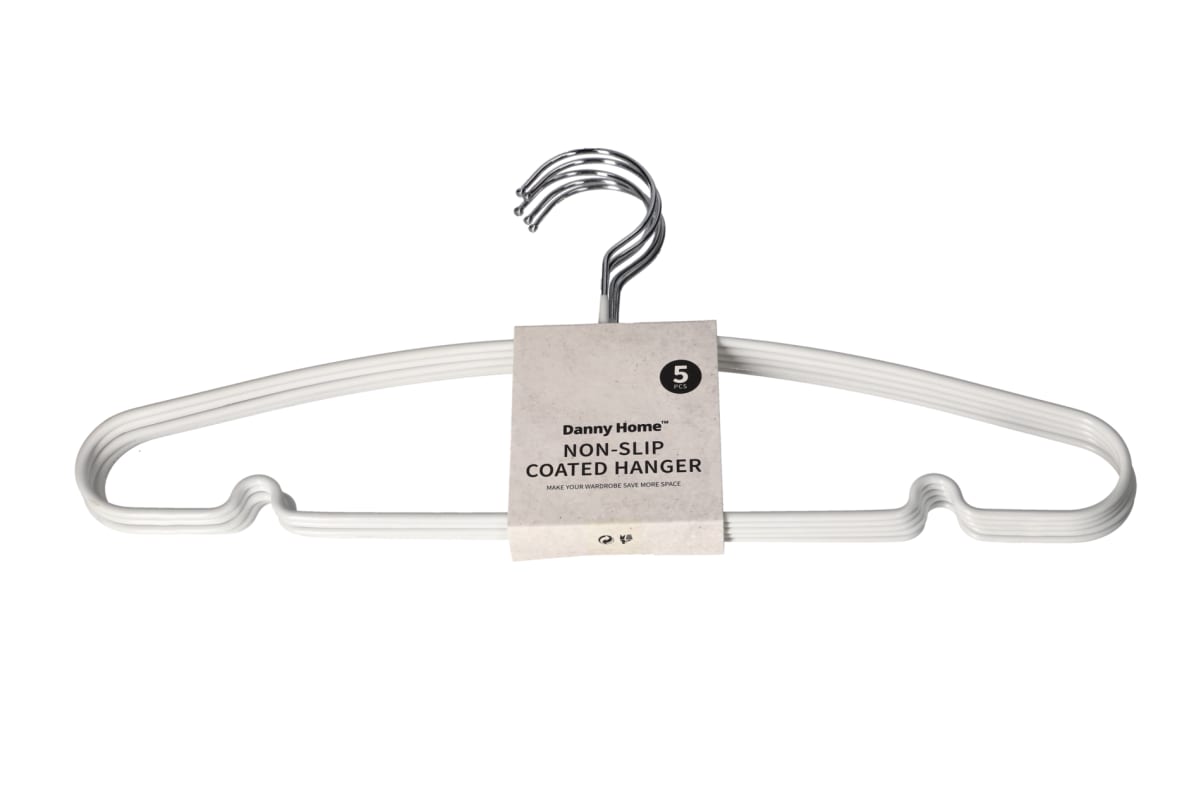 Non-slip Rubber Coated Metal Hangers 5 Pcs - default