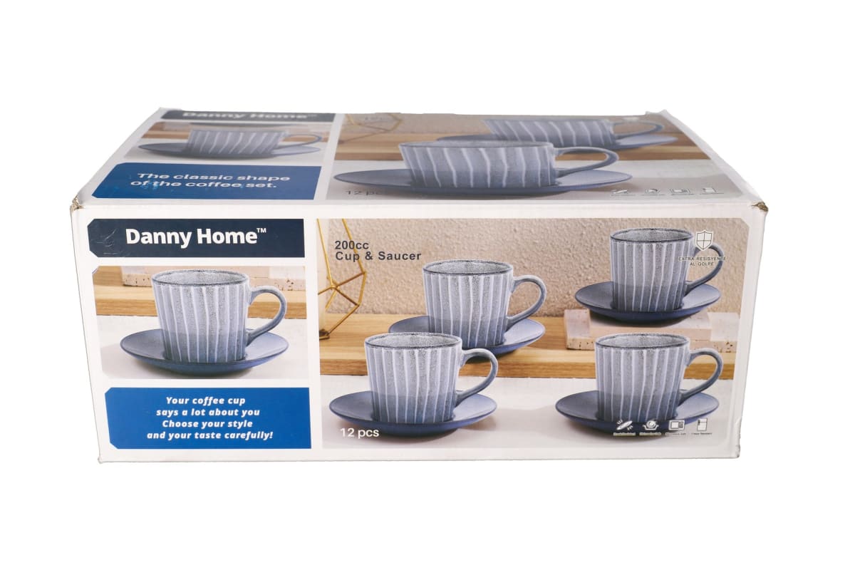 Porcelain Cup &amp; Saucer 12pcs 200ml - default