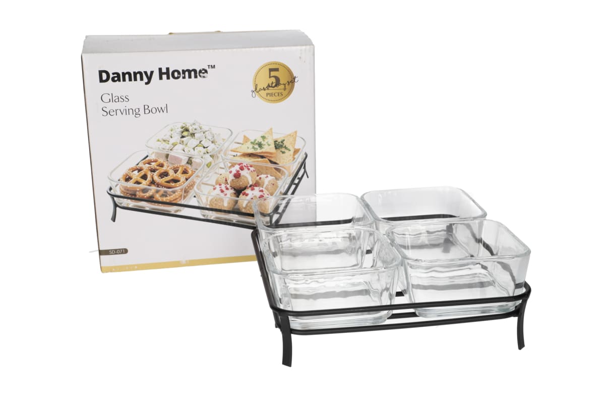 Serving Glass Bowl Set 5pcs 280ml  - default