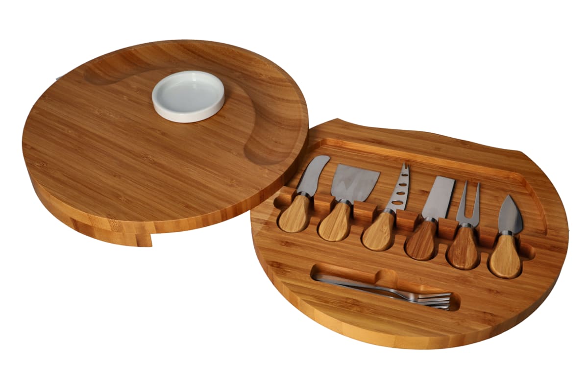 Bamboo Cheese Serving Board 12pcs - default